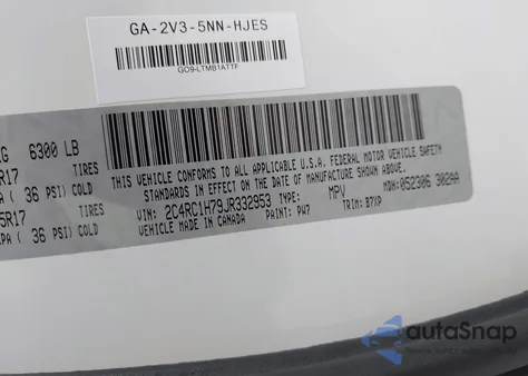 2018 Chrysler Pacifica Hybrid Touring Plus z USA, uszkodzony, nr VIN 2C4RC1H79JR332953